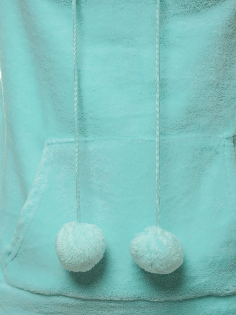 Bluza damska z kapturem miętowa OZONEE JS/HH033/41