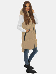 Стьобаний жіночий жилет Бежева OZONEE JS/M788/62