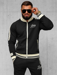 Komplet dresowy męski czarny OZONEE O/FF5030AB