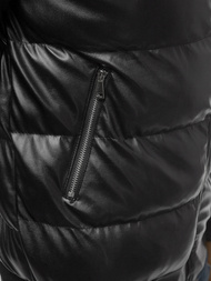 Kurtka skórzana męska czarna OZONEE O/9030