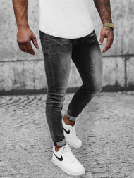 Spodnie jeansowe męskie grafitowe OZONEE NB/MP0056GZ