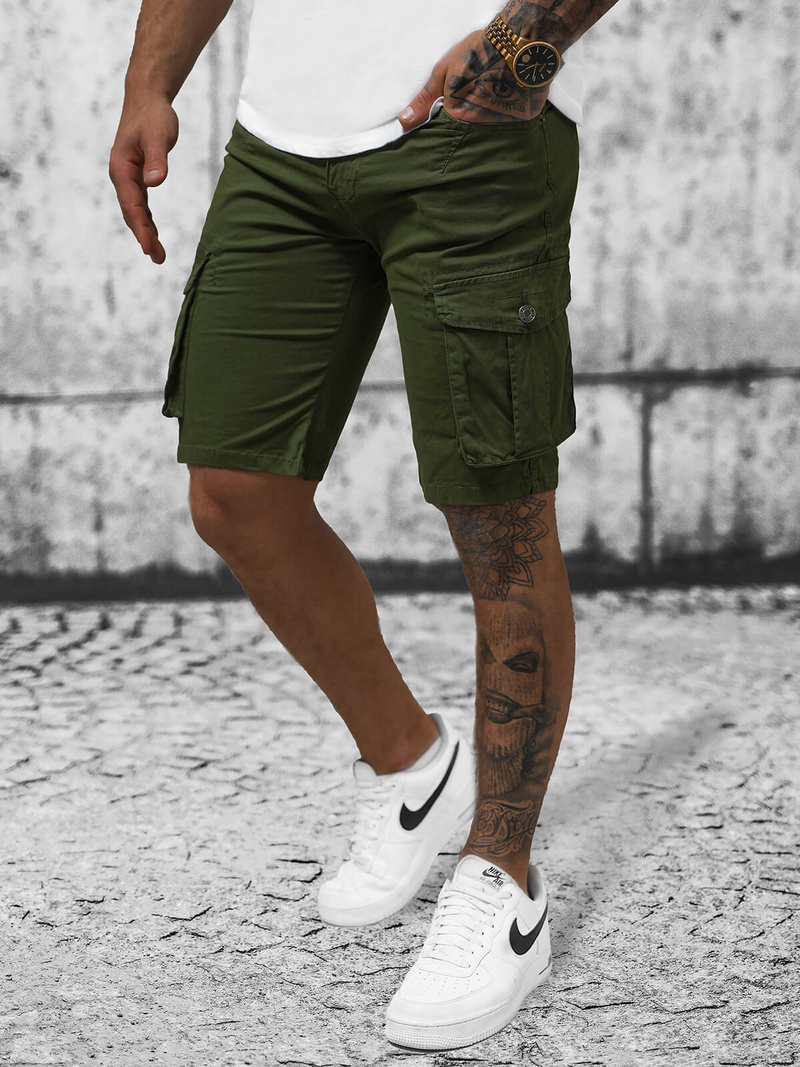 Spodenki męskie chino zielone OZONEE T/BB70011/3Z