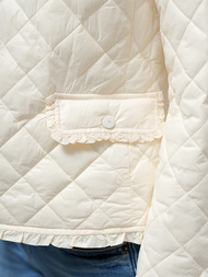 Kurtka damska pikowana ecru OZONEE O/H956