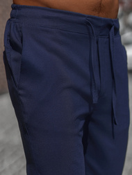 Spodnie męskie chino joggery materiałowe granatowe OZONEE DJ/5539Z