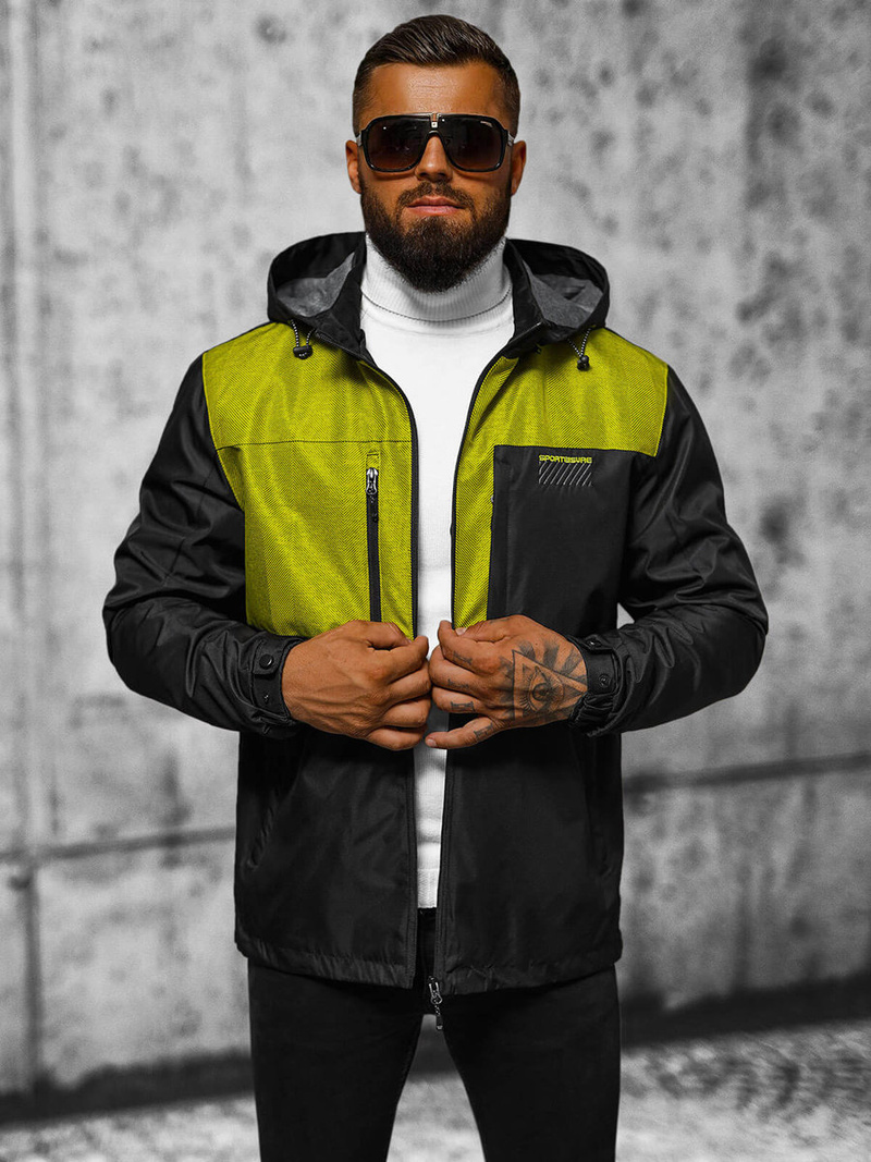 Kurtka męska przejściowa czarna OZONEE JS/22M311/392