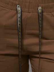 Spodnie damskie chino ciemno-brązowe OZONEE O/7737