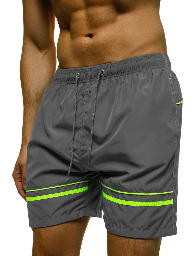 Spodenki kąpielowe męskie grafitowo-zielone OZONEE O/YW07007/3/52