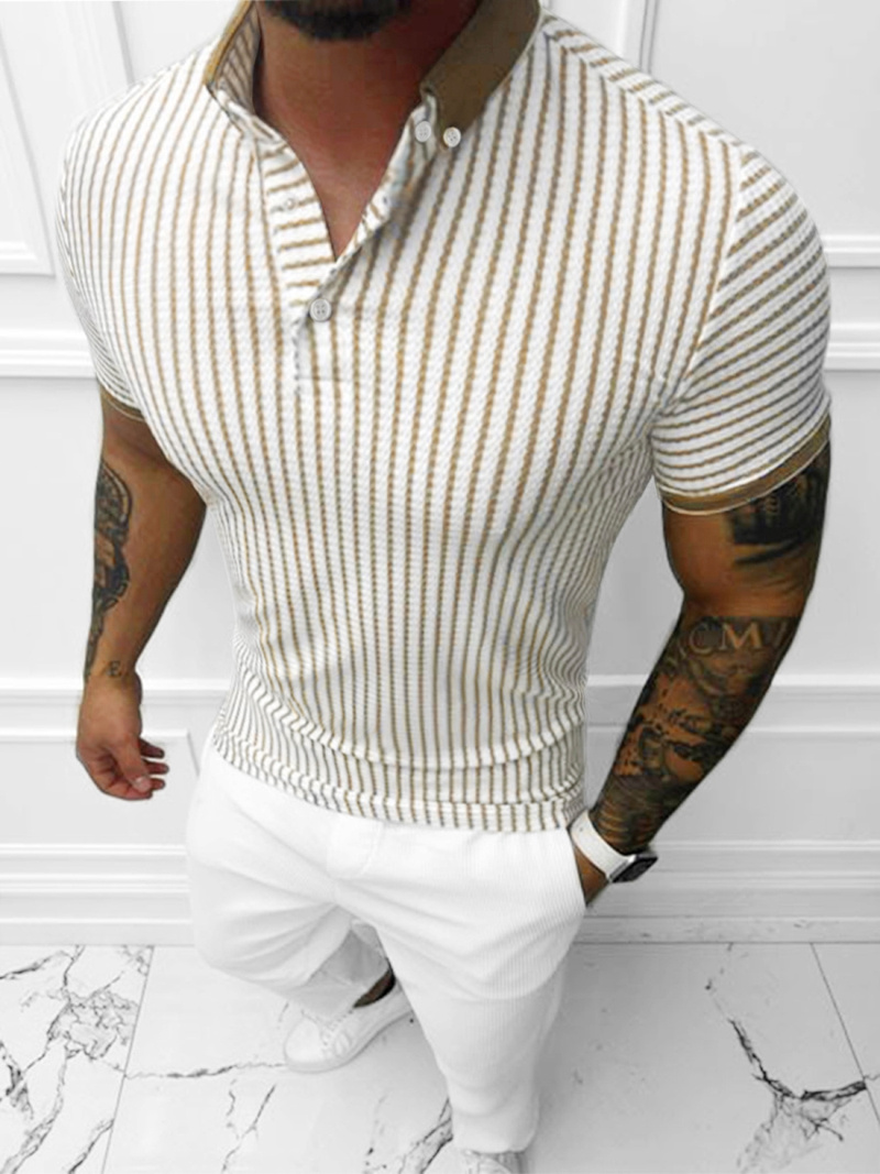 Koszulka polo męska ecru OZONEE E/1750