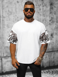 T-shirt męski oversize biały OZONEE O/3432