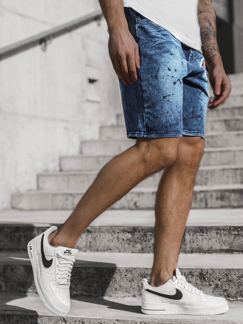Spodenki męskie jeansowe niebieskie OZONEE JS/KK1075
