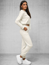 Komplet dresowy dwuczęściowy ecru OZONEE O/12108Z
