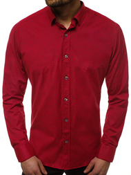 Koszula męska czerwona OZONEE B/K59