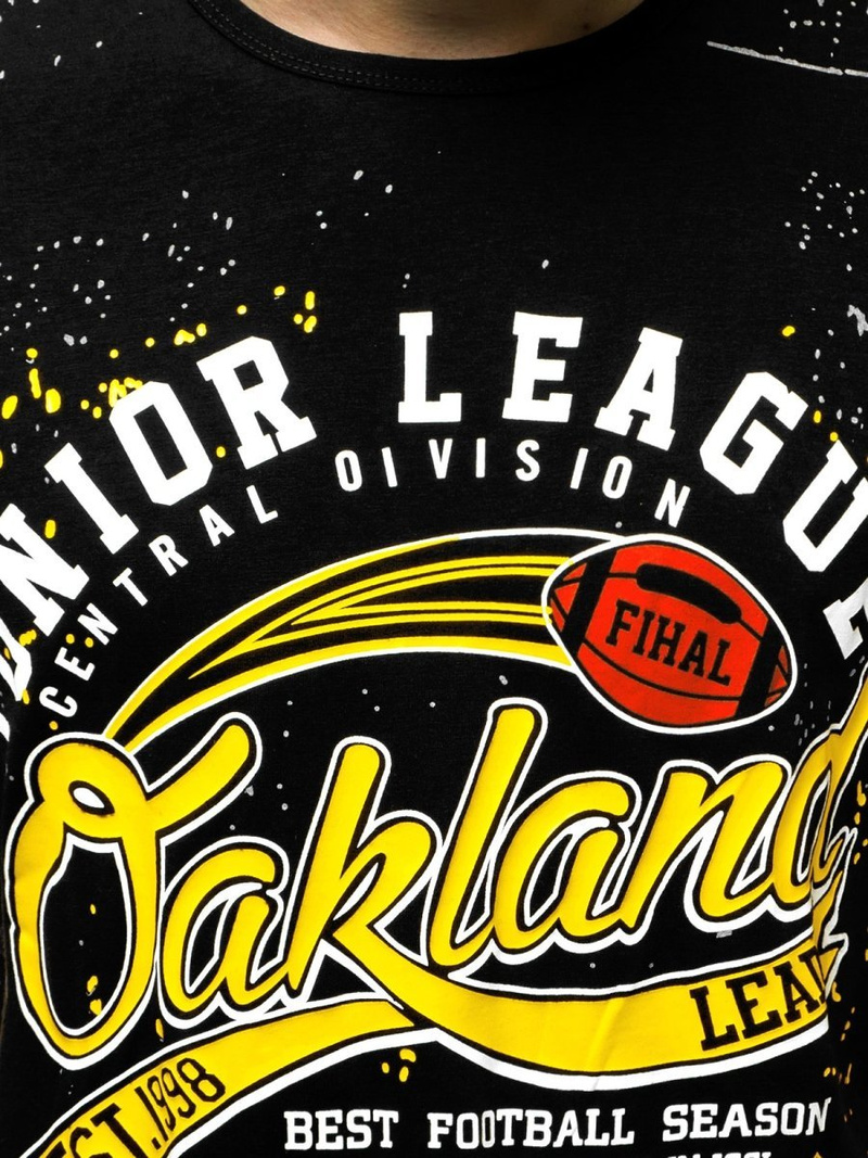 Футболка чоловіча Чорна OZONEE JS/KS1975