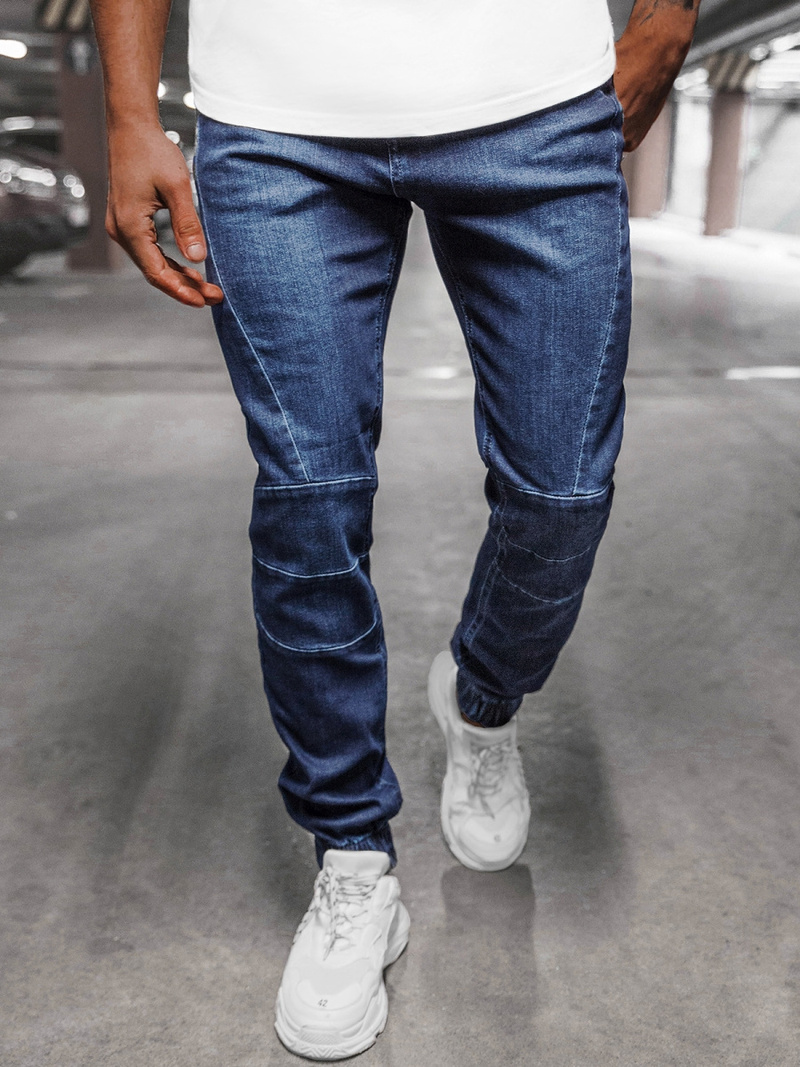 Spodnie męskie jogger granatowe OZONEE O/4354