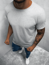 T-Shirt męski bez nadruku szary OZONEE O/BL83