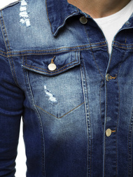 Kurtka męska jeans ciemno-niebieska OZONEE G/474K