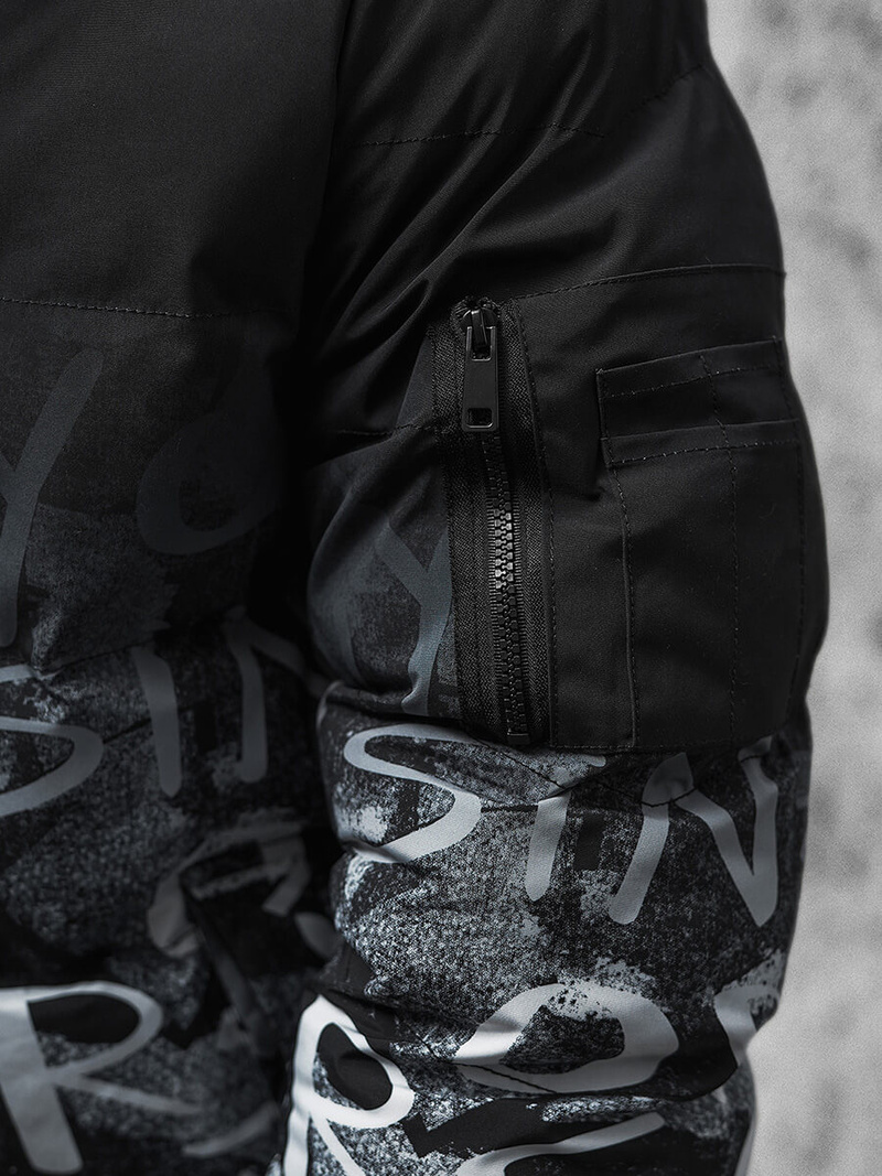 Куртка чоловіча Чорно-Бiла OZONEE JS/27M8102