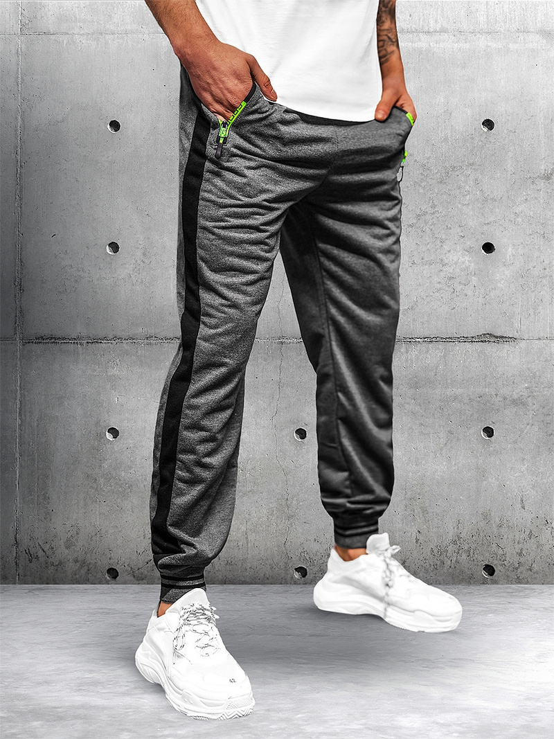 Штани спортивні чоловічі графіт OZONEE JS/68K10333Z