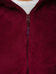 Bluza damska rozpinana z kapturem bordowa OZONEE JS/HH004/6