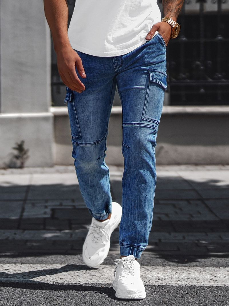 Чоловічі джинси джоггери Синi OZONEE NB/MP0058B