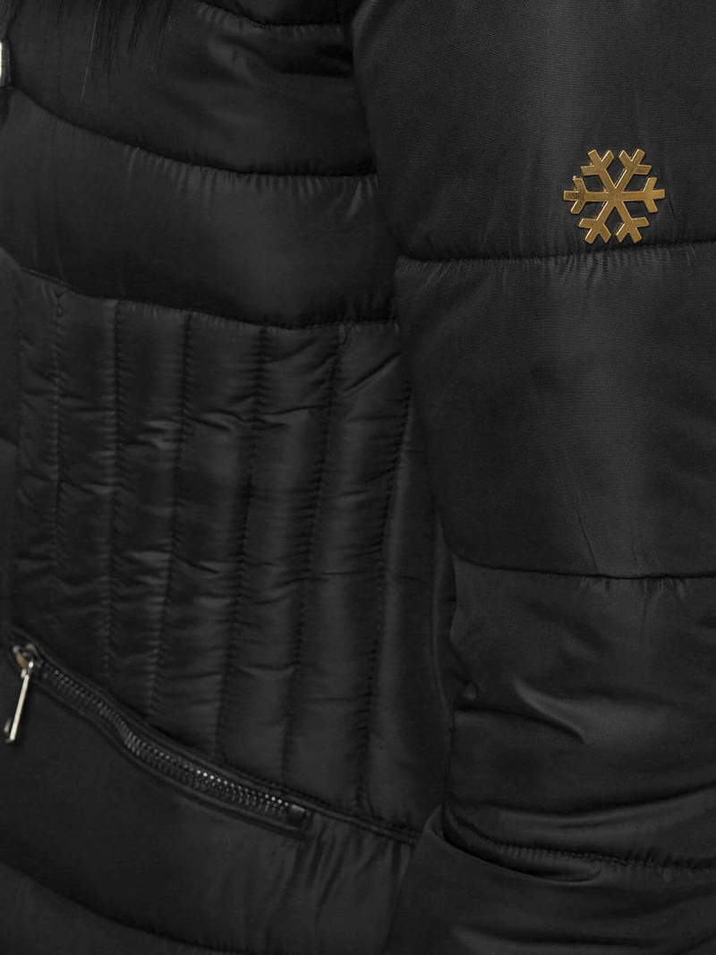 Kurtka zimowa damska czarna OZONEE O/SW027/1