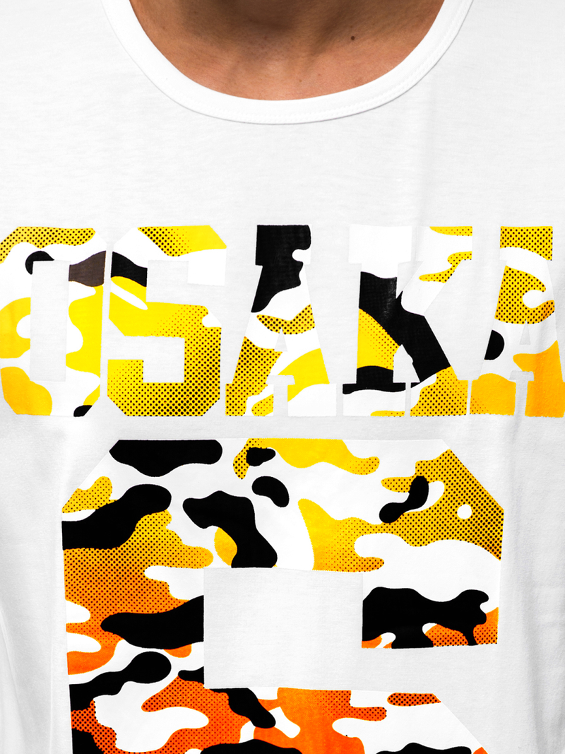 T-Shirt męski biały OZONEE JS/KS1958Z