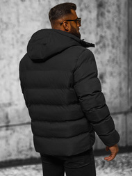 Kurtka zimowa męska pikowana czarna OZONEE JS/5M3120/392