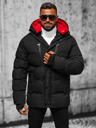 Kurtka zimowa męska pikowana czarna OZONEE JS/5M771/392