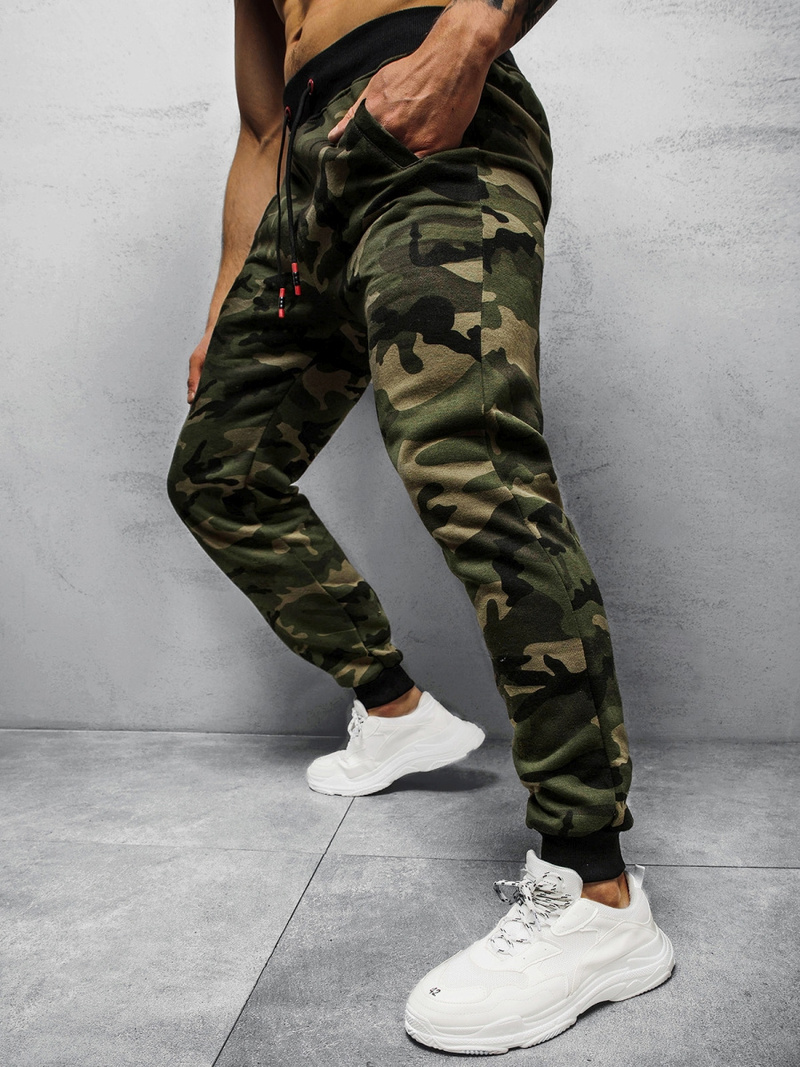 Spodnie dresowe męskie zielone OZONEE JS/KZ15