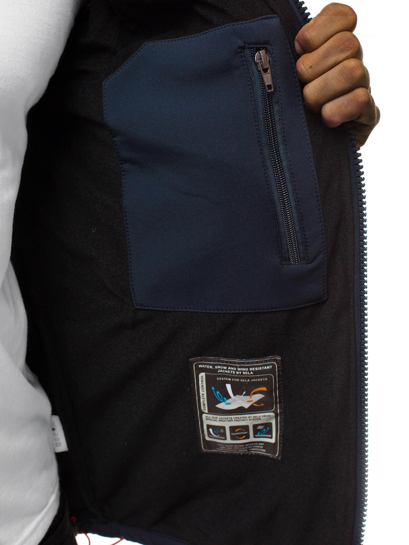 Kurtka męska softshell granatowo-czerwona OZONEE GE/12259