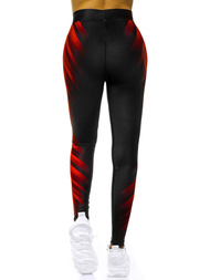 Legginsy damskie czarno-czerwone OZONEE O/20720