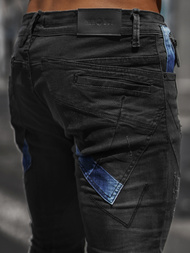 Spodnie jeansowe męskie czarne OZONEE NB/MP0025N