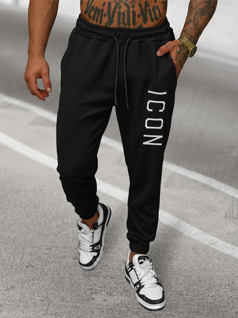 Spodnie dresowe męskie czarne OZONEE O/D9125Z