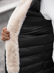 Kurtka zimowa męska parka z futerkiem czarna OZONEE JS/22M115/1