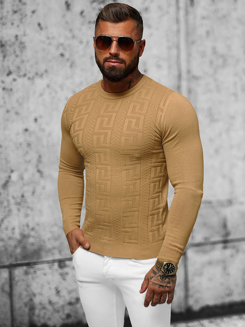 Светр чоловічій Бежевi OZONEE O/ZZ190126