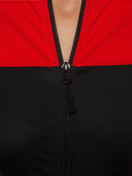 Bluza damska rozpinana czarno-czerwona OZONEE JS/HD149/5