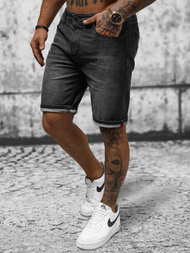 Spodenki męskie jeansowe czarne OZONEE NB/MP0264N