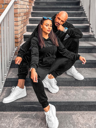 Dresy welurowe dla par 07 czarne