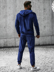 Komplet dresowy męski welurowy granatowy OZONEE O/D7517