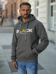 Bluza z kapturem męska grafitowa OZONEE JS/8B1756/5