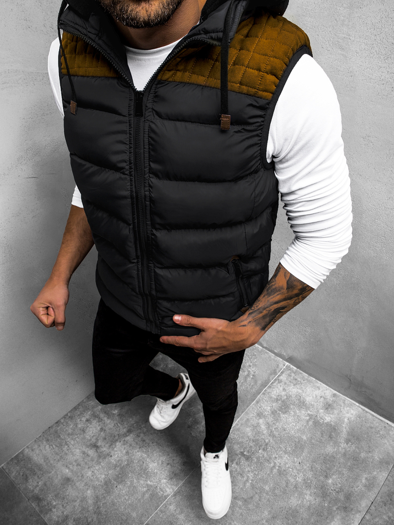 Безрукавка чоловіча Чорна OZONEE O/5382Z