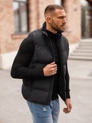 Kamizelka męska pikowana czarna OZONEE JS/18M1159/392Z