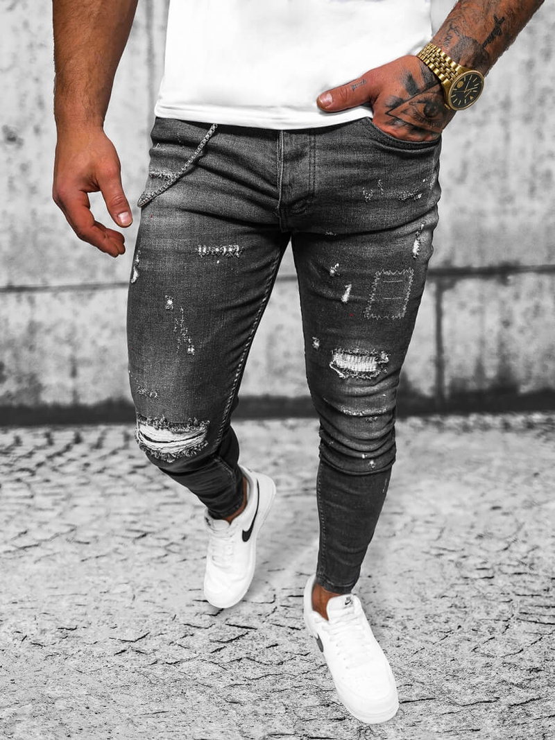 Чоловічі джинси чорнi OZONEE O/MB463