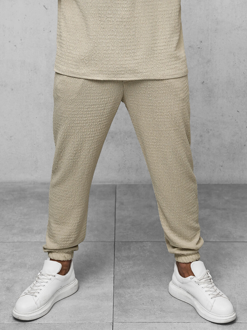 Spodnie dresowe męskie beżowe OZONEE O/K960SP