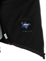 Kurtka softshell męska z kapturem czarno-czerwona OZONEE GE/12267