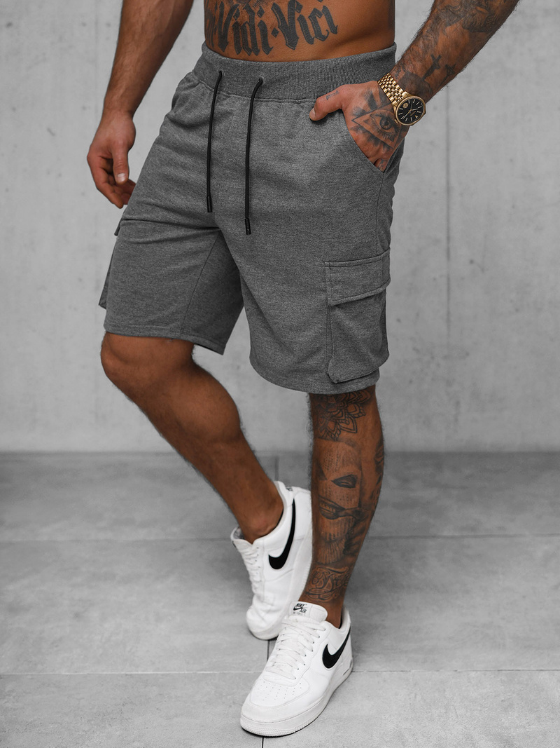 Spodenki dresowe męskie grafitowe OZONEE JS/8K1505/5