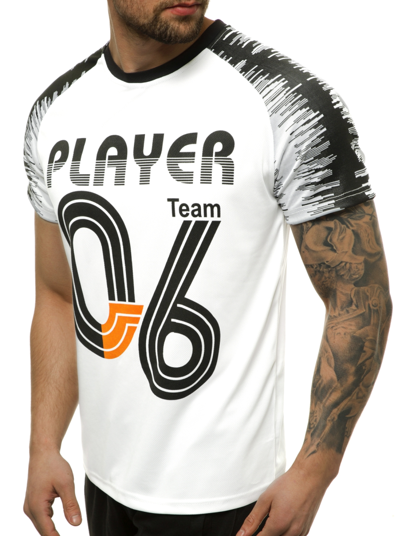 T-Shirt męski biały OZONEE JS/KS2065