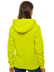 Bluza damska rozpinana z kapturem limonkowa OZONEE JS/W03/71Z
