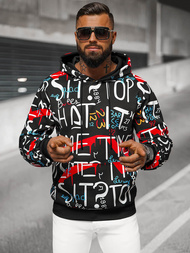 Bluza z kapturem męska czarna OZONEE JS/8B1233/3