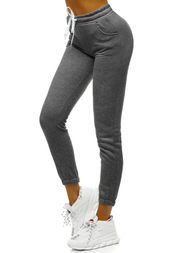 Спортивні штани жіночі графіт OZONEE JS/KSW5008